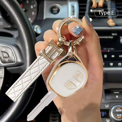 Suzuki Car Key Case Rhinestones Keychain