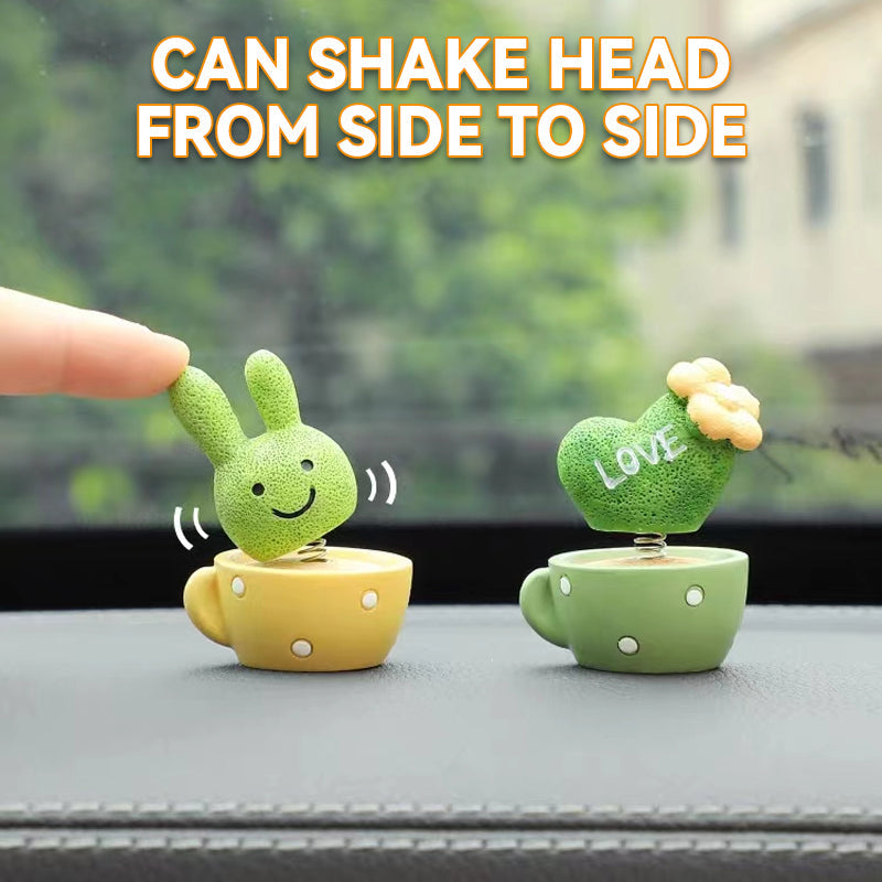 Cute Cactus Small Potted Car Ornaments