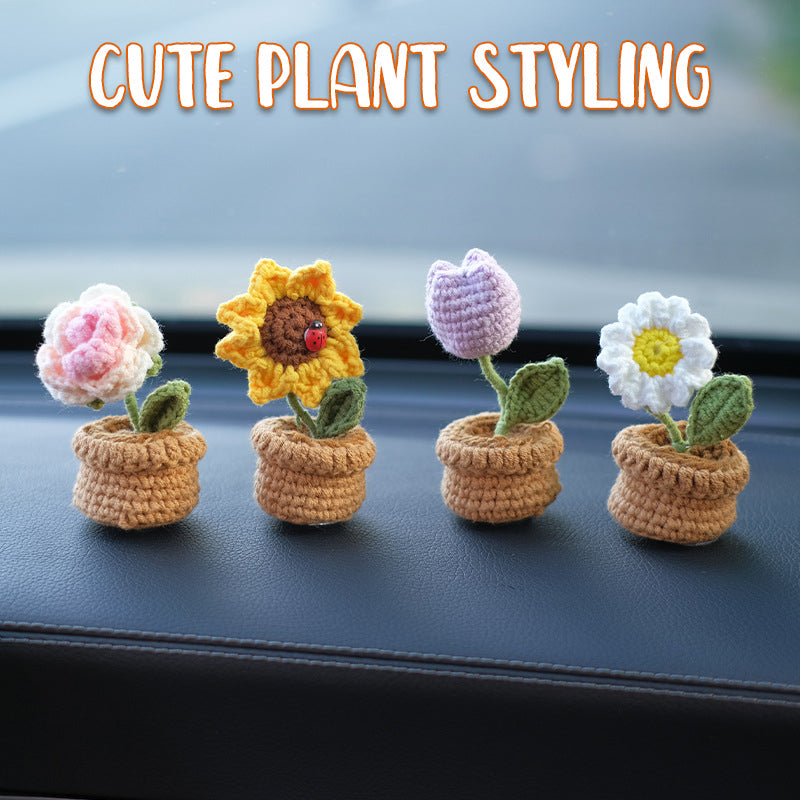 Handwoven Diy Mini Potted Decorations