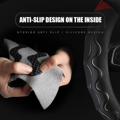 Carbon Fiber Color Block Steering Wheel Cover