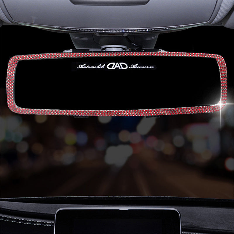 Car Mirror Accessories With Crystal Diamonds