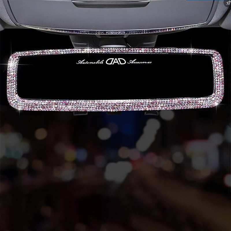 Car Mirror Accessories With Crystal Diamonds