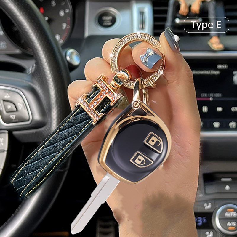 Suzuki Car Key Case Rhinestones Keychain