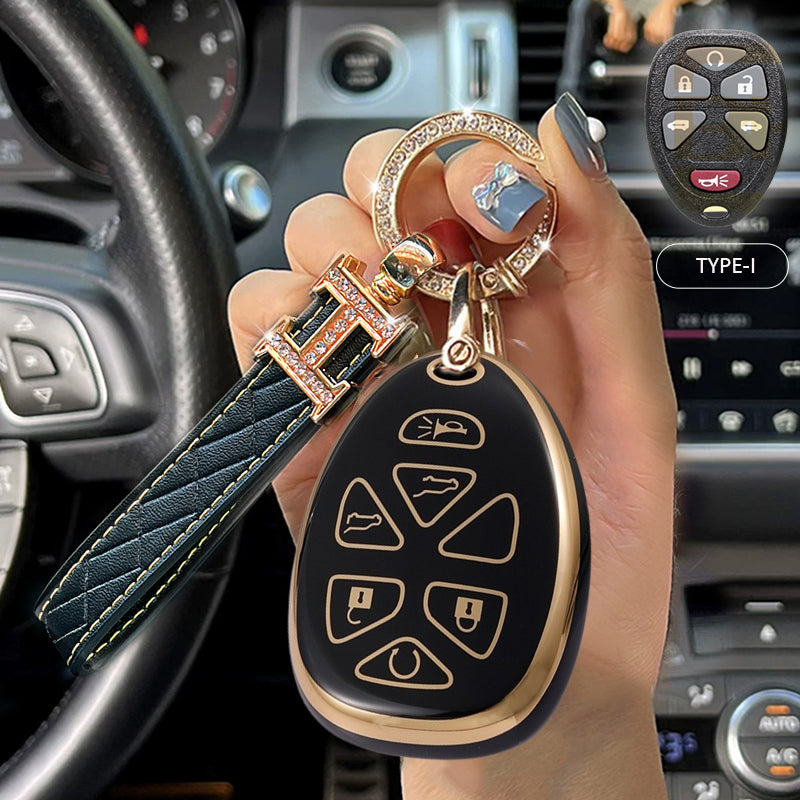 Chevrolet Car Key Case Rhinestones Keychain