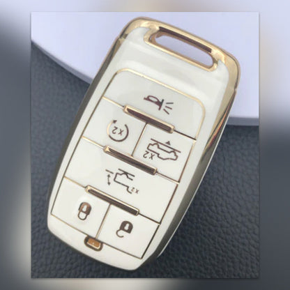 Jeep Dodge Chrysler Car Key Case Rhinestones Keychain