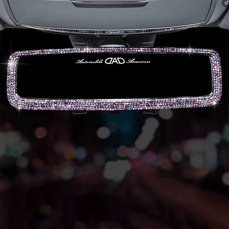 Car Mirror Accessories With Crystal Diamonds