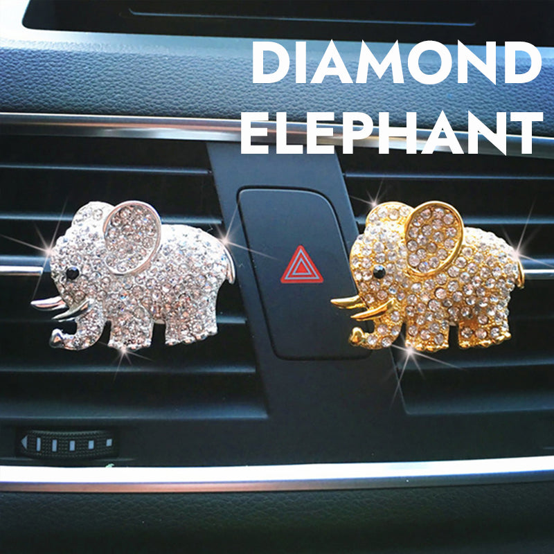 Diamond Elephant Car Air Vent Aroma Diffuser Clip