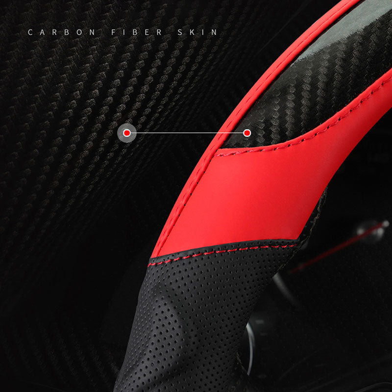 Carbon Fiber Color Block Steering Wheel Cover