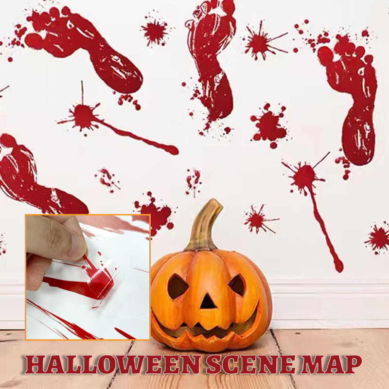 Halloween Bloody Handprint Sticker