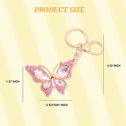 Colorful Diamond Butterfly Pendant