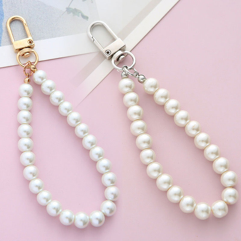 Pearl Chain Key Pendant