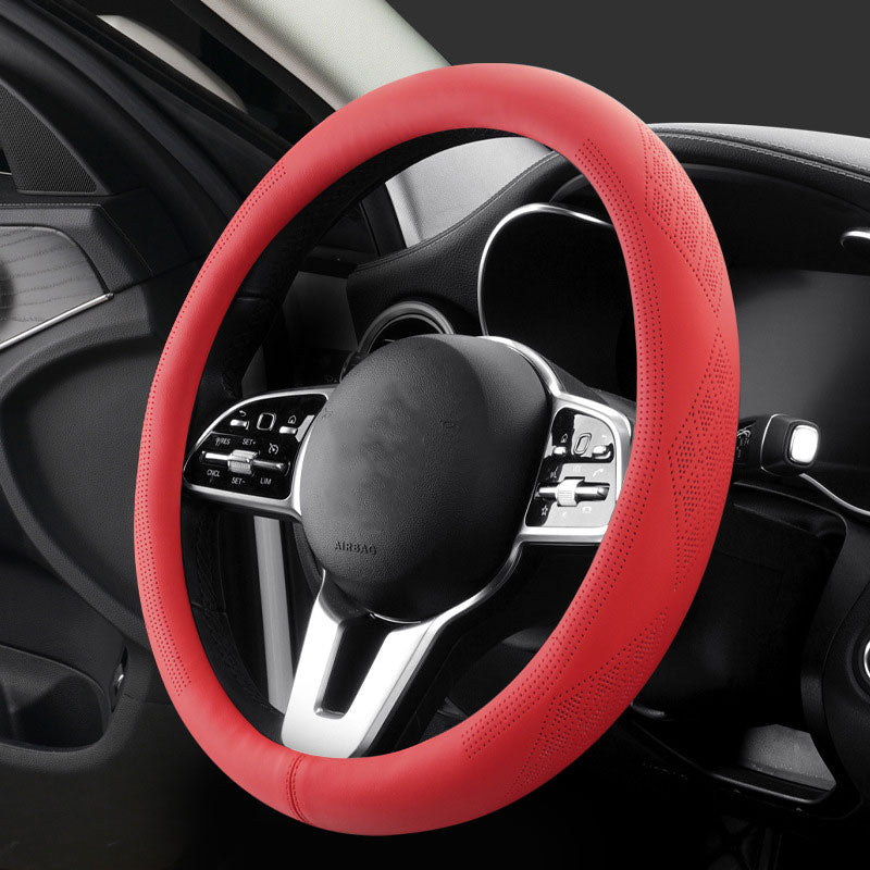 Carbon fiber ventilated steering wheel cover