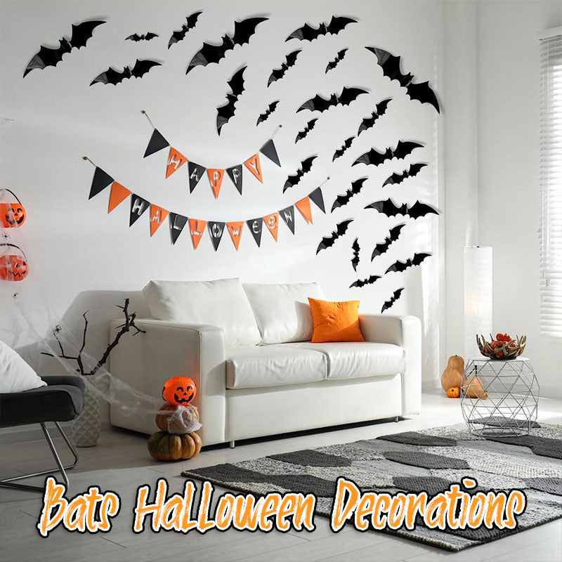 Halloween 3D Bat Decoration Wall（12pcs）