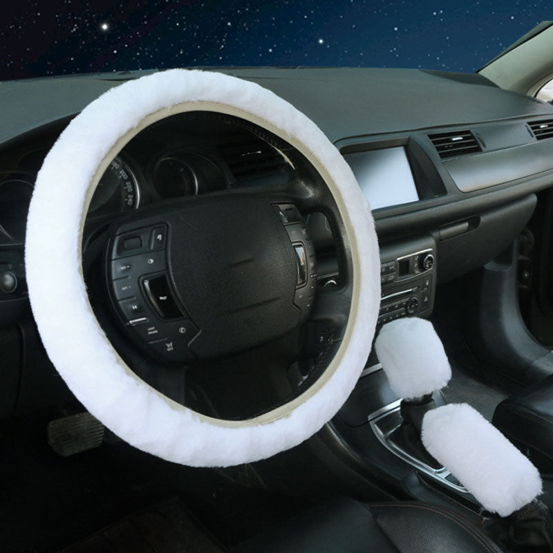 High elastic plush steering wheel cover