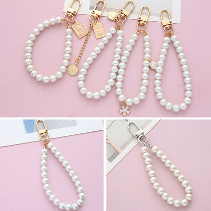 Pearl Chain Key Pendant