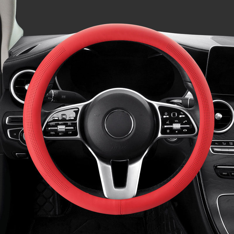 Carbon fiber ventilated steering wheel cover