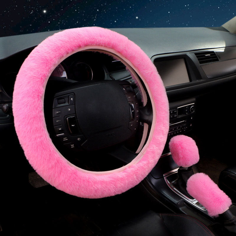 High elastic plush steering wheel cover