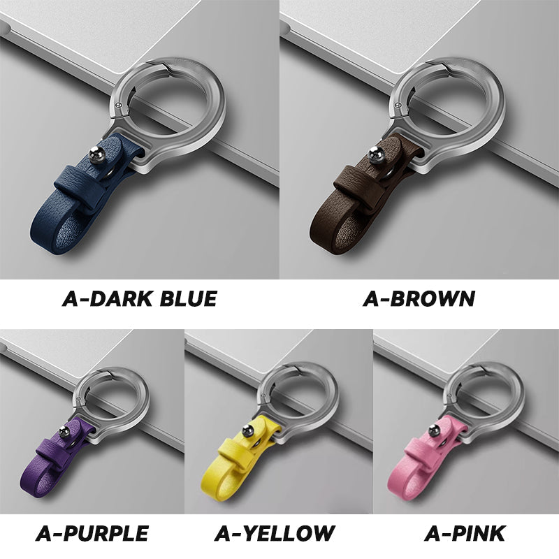 Simple Belt Loop Leather Key Ring