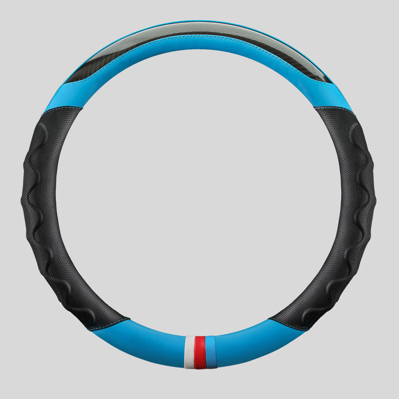 Carbon Fiber Color Block Steering Wheel Cover