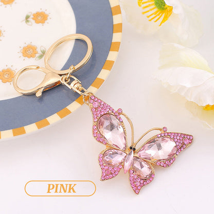 Colorful Diamond Butterfly Pendant