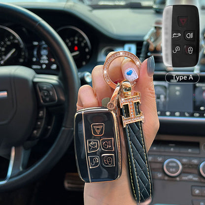 Range Rover Car Key Case Rhinestones Keychain