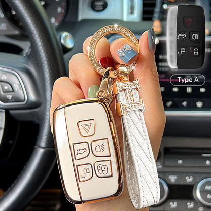 Land Rover Car Key Case Rhinestones Keychain