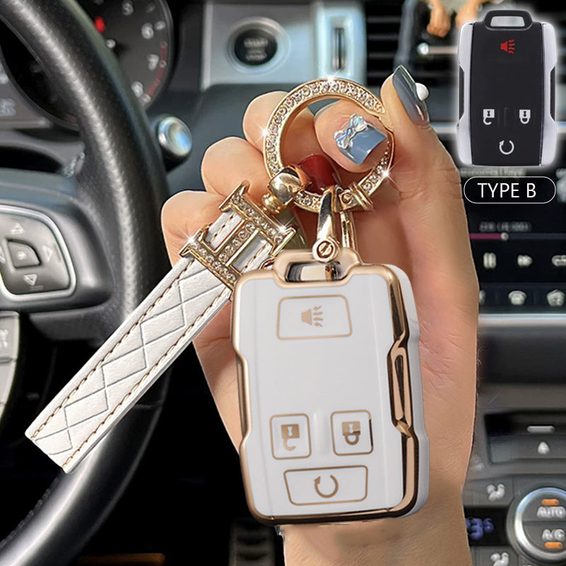 GMC Car Key Case Rhinestones Keychain