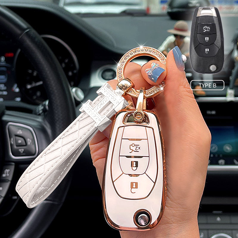 SAVORI Car Keychain Rhinestones Car Key Fob Keychains Bling Key