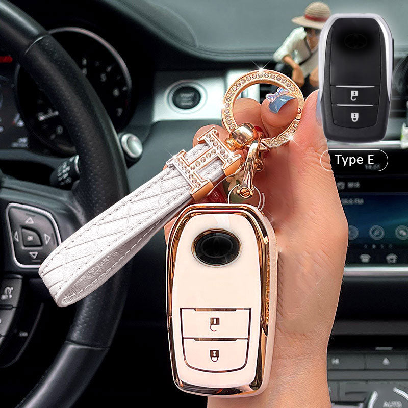 Toyota Car Key Case Rhinestones Keychain