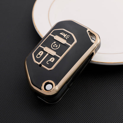Jeep Dodge Chrysler Car Key Case Rhinestones Keychain