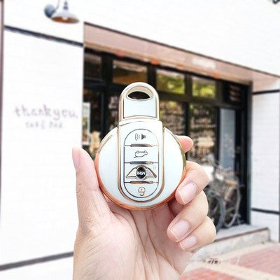 Mini Car Key Case Rhinestones Keychain