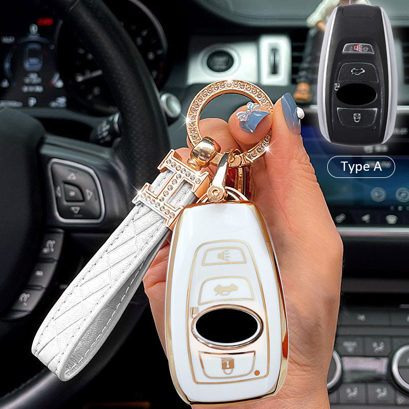 Subaru Car Key Case Rhinestones Keychain