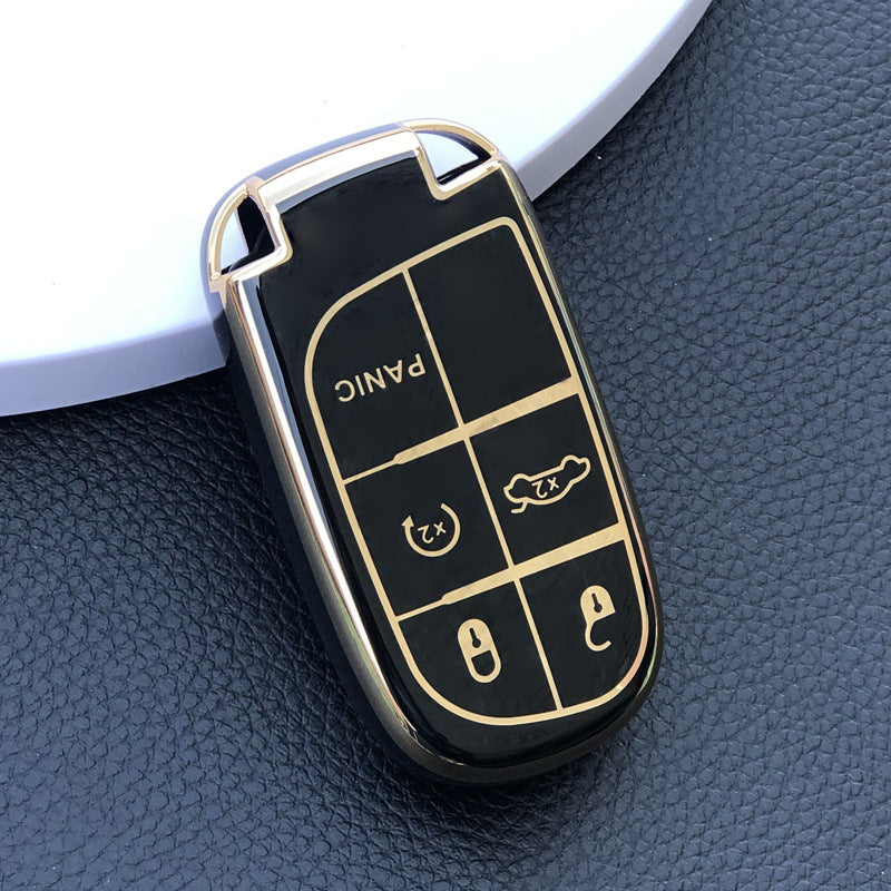 Jeep Dodge Chrysler Car Key Case Rhinestones Keychain
